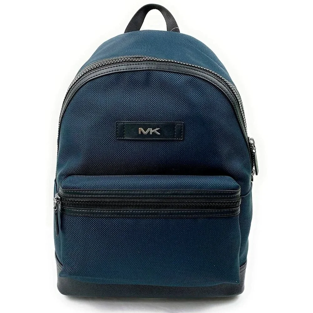 S Michael Kors Kent Sport Navy Blue Nylon Large Backpack 37F9LKSB2C $398 Retail